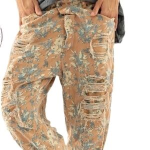 Magnolia Pearl Block Print Miner Pants